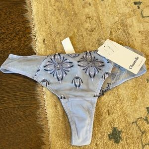 Size S thong to accompany size 32D bra - beautiful purple floral design!